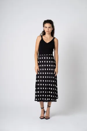 Astrid  Fireside Polka Dot Skirt