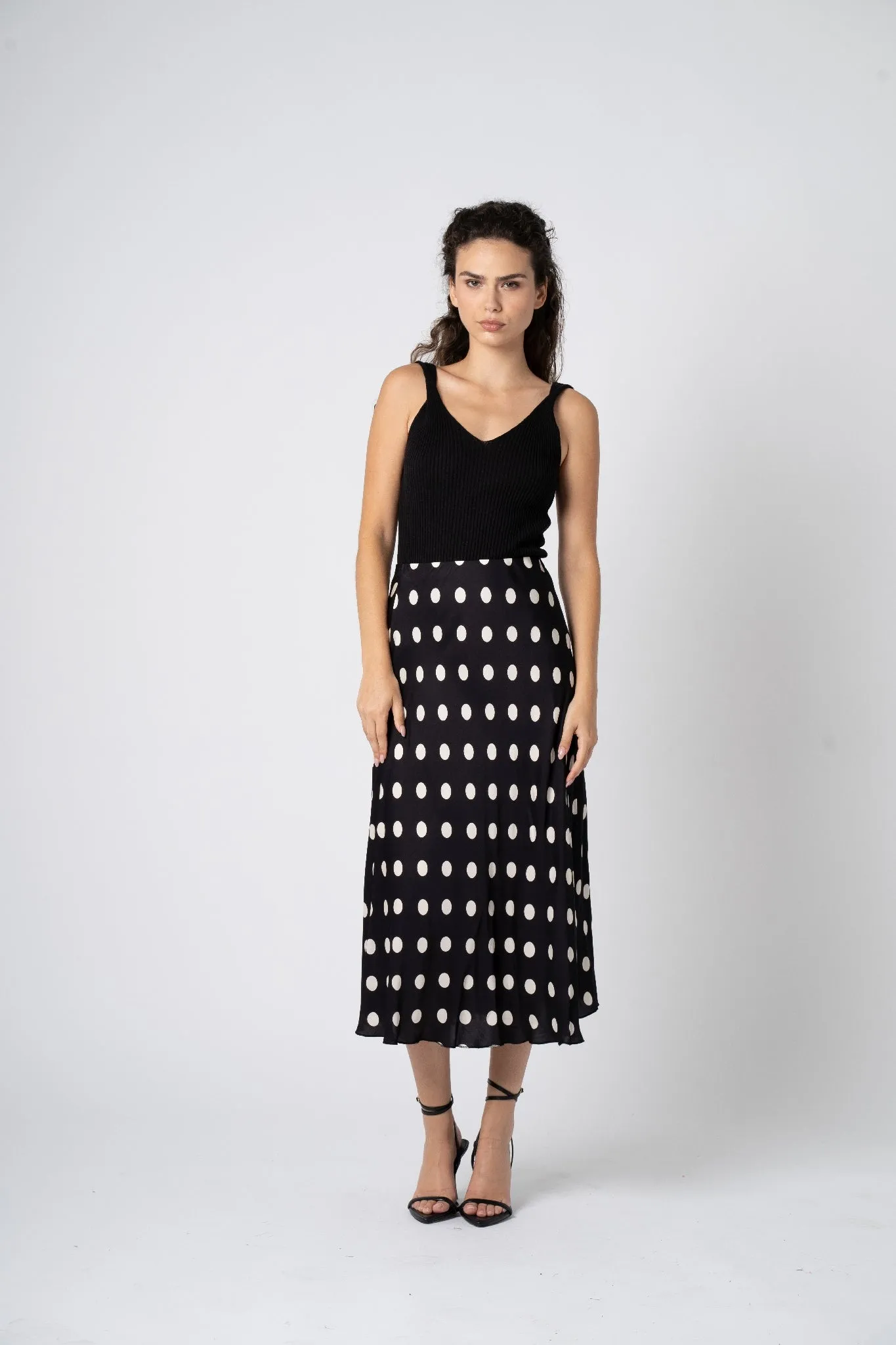 Astrid  Fireside Polka Dot Skirt
