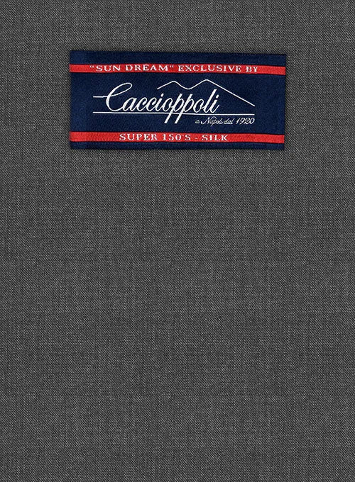 Caccioppoli Sun Dream Sojera Charcoal Wool Silk Suit