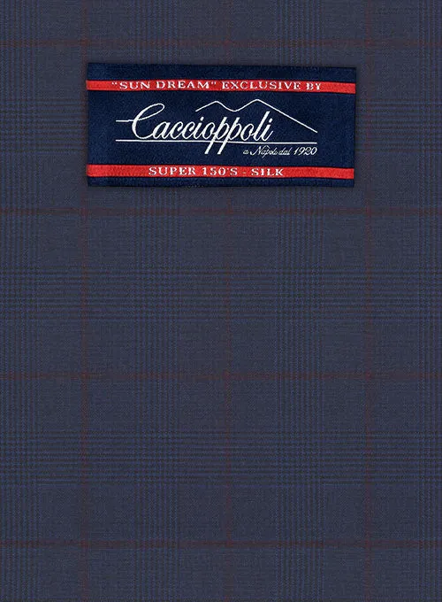 Caccioppoli Sun Dream Zorati Blue Wool Silk Jacket