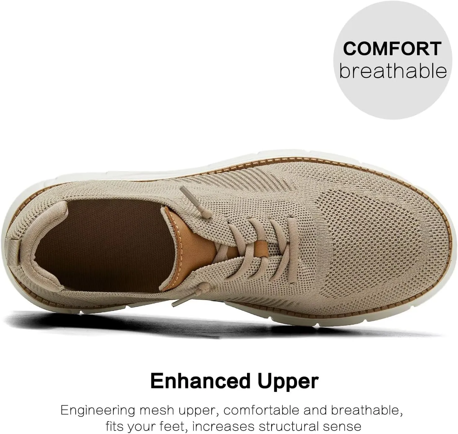 Mens Oxfords Lace-Up Lightweight Casual Walking Shoes Mesh Sneakers Dress Shoes Fashion Shoes