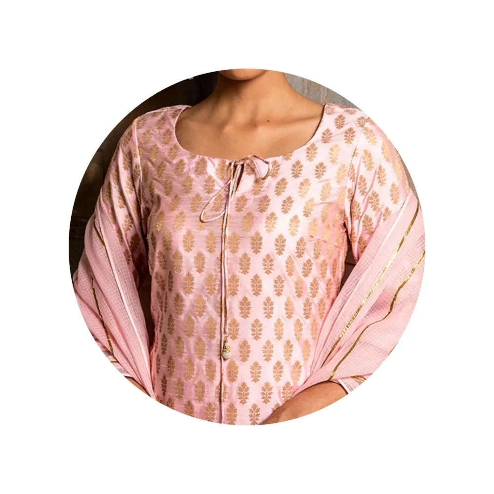 MONK & MEI Kumudini-Short Kurta Sharara and Dupatta (Set of 3)