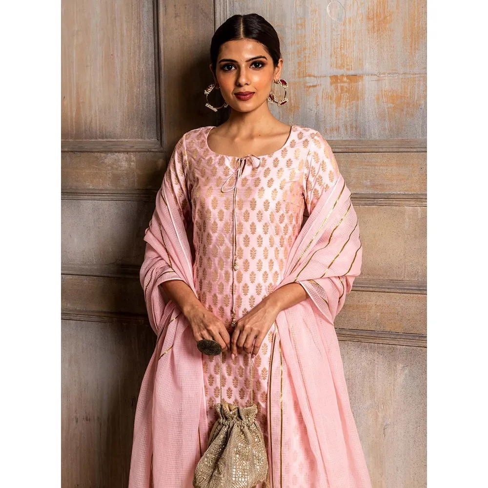 MONK & MEI Kumudini-Short Kurta Sharara and Dupatta (Set of 3)
