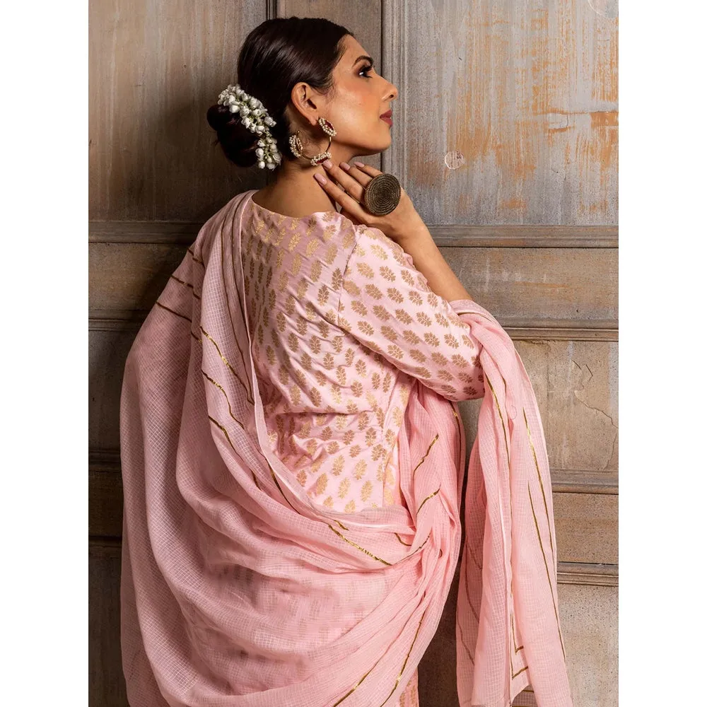 MONK & MEI Kumudini-Short Kurta Sharara and Dupatta (Set of 3)