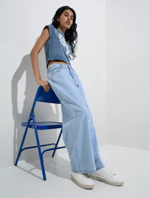 Nuon Light Blue Straight - Fit High - Rise Jeans