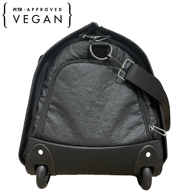 Pineapple leather Convertible  Duffle Garment bag  With Trolley and Wheels