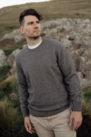 The Men's Possum Merino Crew - Shale Grey