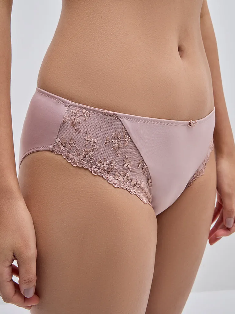 Wunderlove Light Mauve Floral Lace Design Brief